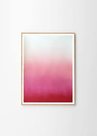 The subtle pink accents would also add just the right amount of color to a black and white staircase gallery wall. Anne Nowak Hazy Pink Art Print The Poster Club