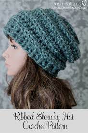 Crochet Pattern Crochet This Super Comfy And Cozy Slouchy Hat It Has A Fun Horizontal Ribbed Texture And Chunky Crochet Hat Crochet Newsboy Hat Crochet Hats