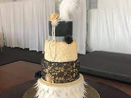 Great gatsby themed wedding cake made in geneva Gatsby Wedding Cake Cakecentral Com