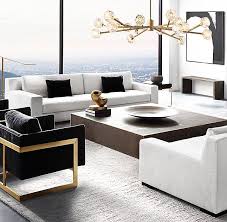 I Like All Of This Rh Modern S Modena Track Arm Fabric Sofa Delivered In 4 Weeksa Pure Architectural Interpre Luxury Living Room Luxury Living House Interior