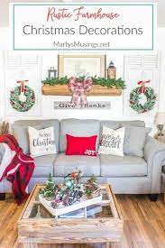 These country christmas decorations are timeless and festive. Farmhouse Christmas Coffee Table Decor