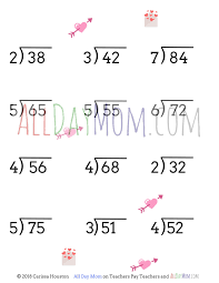 free printable valentine s day math worksheets division worksheets 2nd grade worksheets math fact worksheets