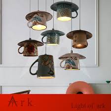 New Vintage Mug Pot Tea Cup Led Pendant Lights Restaurant Passage Bedroom Kitchen Light Ceramic Pendant Lamp Living Room Pendant Lighting Led Pendant Lights