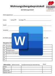 Welche unterlagen benötige ich, um meine wohnung zu verkaufen? Word Pdf Ubergabeprotokoll Vorlagen Beim Wohnungsverkauf Fischer Immobilien