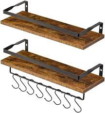 Check spelling or type a new query. Buy Ymyny Rustic Floating Shelves Set Of 2 Wall Mounted Storage Shelves With Towel Holder 8 Hooks For Kitchen Bathroom Bedroom Living Room Office Industrial Style Hrf Tm008 Online In Turkey B08t77g4xc