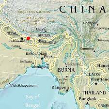 Mount qomolangma, known to the western world as mt. Berg Bild Wo Ist Der Mount Everest Karte