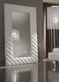 Large Bedroom Mirror White Italian Leather Floor Standing Or Wall Mirror Luxury Furniture White Itali Modern Mirror Wall Rustic Wall Mirrors Mirror Wall