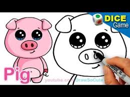 How To Draw A Cartoon Pig Cute And Easy Step By Step Cute Drawings Pig Cartoon Cartoon Drawings