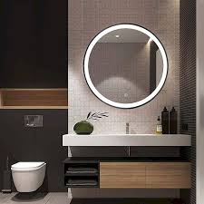Maybe you would like to learn more about one of these? Qiyang 24 Round Led Bathroom Mirror With Black Backplate Made Of Metal Copper Free Mirror Dimmable Vanity Mirror With Lighting Touch Sensor Switch Anti Fog Bathroom Accessories Bath Rayvoltbike Com