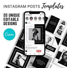 Once you register, all your designs and photos are saved to your profile. Instagram Templates For Canva Instagram Post Template Canva Etsy