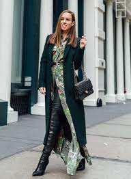Sydne Style Wears L Agence Shirtdress With Jeans And Over The Knee Boots For Winter Outfit Ideas F Dress Over Jeans Ladies Tops Fashion Womens Fashion Jackets