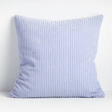 Rae Light Blue 23 Pillow With Down Alternative Insert Reviews Crate And Barrel In 2020 Light Blue Pillows Blue Pillows Blue Pillow Covers