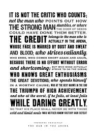 She also used a somewhat abbreviated version of the quote in her march 2012 ted talk listening to shame, and subsequently as the inspiration for the title of her book, daring greatly (2012). Theodore Roosevelt Quotes On Courage 6 Lessons You Can Learn From Theodore Roosevelt S Quotes Dogtrainingobedienceschool Com