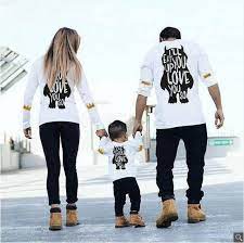 Family Matching Outfits Mother And Daughter Long Sleeves Autumn Winter Family T Shirt Father And Son Family Outfits Matching Family Outfits Mom And Son Outfits