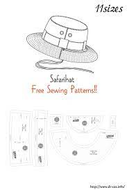 This Is The Pattern Of A Safarihat Inch Size Letter Size 5 1 2 5 3 4 6 6 1 4 6 1 2 6 3 4 7 7 1 4 7 1 2 7 3 4 Hat Patterns To Sew Sewing Hats Sewing Patterns