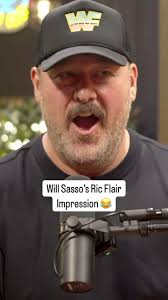 Will Sasso’s hilarious Ric Flair impression 😂 #wwe #RicFlair #willsasso  #impressions #wrestling