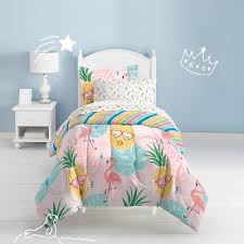 A simple pink or purple flower design adds a sweet, feminine touch to girls' twin bedding sets. Girls Twin Comforter Target