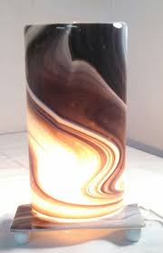 Fused glass daisy flowers class project lsa lion mosaic glass table Custom Fused Glass Table Lamp By Fused Glassworks By Shawn Custommade Com