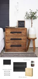 Ikea Rast Hack Modern Nighstand With Warm Wood Tones And Sleek Black Hardware Minimalistdesign Neutra In 2020 Ikea Nightstand Ikea Furniture Hacks Ikea Rast Hack