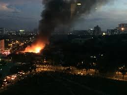 The fire started at basement 3 at around 9:30 a.m.‎ smoke reached up to the 24th floor. Brgy Lower Bicutan Lowerbicutanilt Twitter