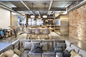 Loft Wohnzimmer Mit Harten Offener Kuche Wohnideen Einrichten