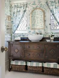 Antique bathroom vanity with vessel sink. Sideboard Vanity