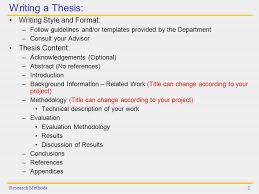 A postgraduate dissertation (or thesis) is usually formed of several detailed sections, including: Research Methods Technical Writing Thesis Conference Journal Papers Ppt Video Online Download