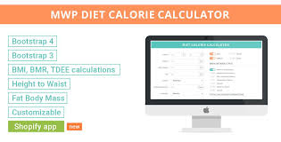 Shopify App Mwp Diet Calorie Calculator In 2020 Calorie Calculator Calorie Calculator App Daily Calorie Calculator