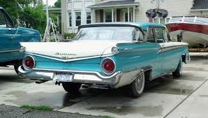 For model year 1959, the name changed to ford fairlane 500 galaxie skyliner very shortly after production began (also illustrated as such in the brochure, but described only as galaxy in the related text.). Realrides Of Wny 1959 Ford Fairlane 500