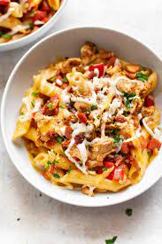 This Bbq Chicken Pasta Is A Fun And Easy Way To Use Up Leftover Or Rotisserie Chicken It S Cheesy Bbq Chicken Pasta Chicken Pasta Leftover Bbq Chicken Recipes