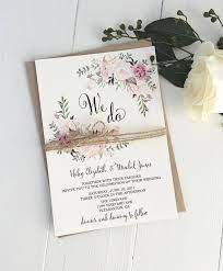 Rustic Pink Blush Wedding Invitation Suite Bohemian Wedding Etsy In 2020 Blush Wedding Invitations Wedding Invitations Diy Wedding Invitations Rustic