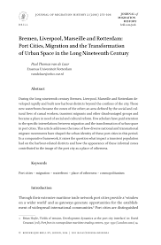 Pdf Bremen Liverpool Marseille And Rotterdam Port Cities Migration And The Transformation Of Urban Space In The Long Nineteenth Century
