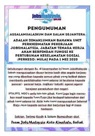 Makluman Pemindahan Fungsi Jobsmalaysia Jabatan Penerangan Negeri Sabah Facebook