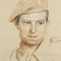 Spanish soldiers, from the Brigada Paracaidista, salute