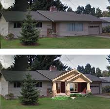 Ranch To Craftsman Porch Makeover Project Ranch House Exterior Home Exterior Makeover Ranch House Remodel