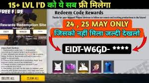It's important to note that free fire redemption codes are restricted to a specific server. Free Fire Redeem Code Today 24 May Free Fire New Redeem Code 25 May Blue Jersey Redeem Code Youtube