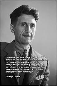 Eric Arthur Blair English Novelist, Essayist, Journalist and Critic Vintage  George Orwell Photo With Quote Poster