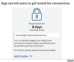 The new nhs test and trace app launched across england and wales today, pictured, a department of health image promoting the softwarecredit: Nhs Covid 19 App How England And Wales Contact Tracing Service Works Bbc News