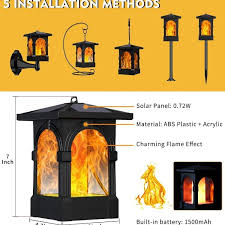 Solarleuchte Garten Idee Fortand Led Fackel Garten Solarlampe Mit 5 Verschiedenen Montagevarianten Solarleuchten Hangende Laternen Solarlampe
