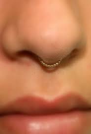 Septum 14k Gold Field Yellow Tone Beaded Hoop 18 By Piercingzon 9 50 Nose Piercing Piercings Septum Septum Piercing