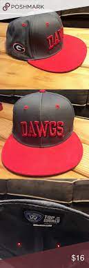 Uga Dawgs Flat Bill Hat University Of Georgia Flat Bill Hats How To Clean Hats Green Bottom