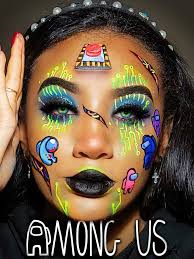 Among Us Makeup Look Loucos