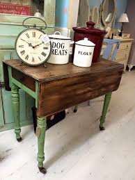 Drop Leaf Table Painted Vert Olive Autentico Chalk Paint Rustic Shabby Chic Shabby Chic Homes Shabby Chic Furniture Shabby Chic Bedrooms