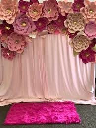 * make your unique flower backdrop with our 3d paper flowers (blush pink white gold 13 combo set that includes 5 pieces flowers: Paper Flower Backdrop Rentals Floral By Emily Jane
