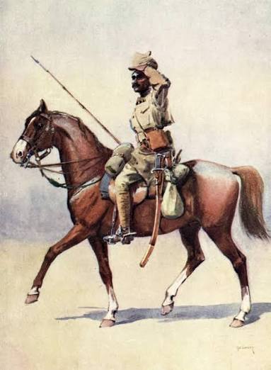 Dekhani Mahratta Daffadar. 31st Duke of Connaught's Own Lancers. Circa 1908. Artist - Major A.C. Lovett (The Gloucestershire Regiment) The Armies of India by Major G. F. MacMunn D.S.O. (Royal Field Artillery)