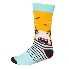 Men S Tropical Sunset Socks Shop At Tiemart Tiemart Inc