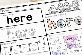 I send home a weekly individualized packet. Free Printable Pre K Sight Words Worksheets