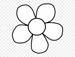 You can print out this hawaiian flower coloring page and have your child fill in the hawaiian flower with every color of them choice. Bold White Flower Clip Art Cute Flower Coloring Pages Png Download 4183869 Pinclipart
