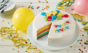 Regenbogentorte Rezept Eine Wunderschone Torte Mit Einer Weissen Schokoladencanache Eins Von 5 000 Leckeren Geli Sweet Cakes Cake Recipe For Decorating Cake