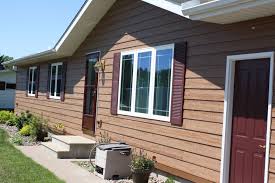Diamond Kote Chestnut Siding On A Renovated Ranch Style House House Paint Exterior Exterior Siding Ranch Style Homes